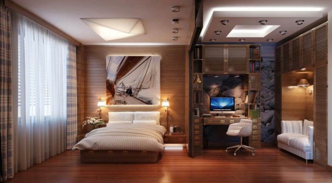 дизайн квартиры студии с отдельной спальней