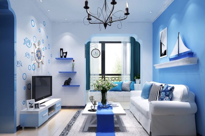 голубая комната
