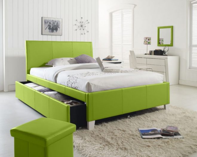 зеленая мебель для спальни