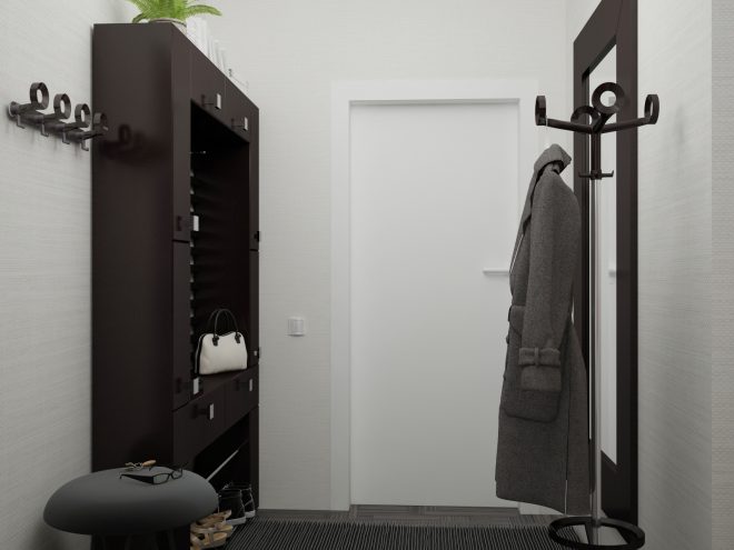 Шкаф для одежды в маленькой прихожей