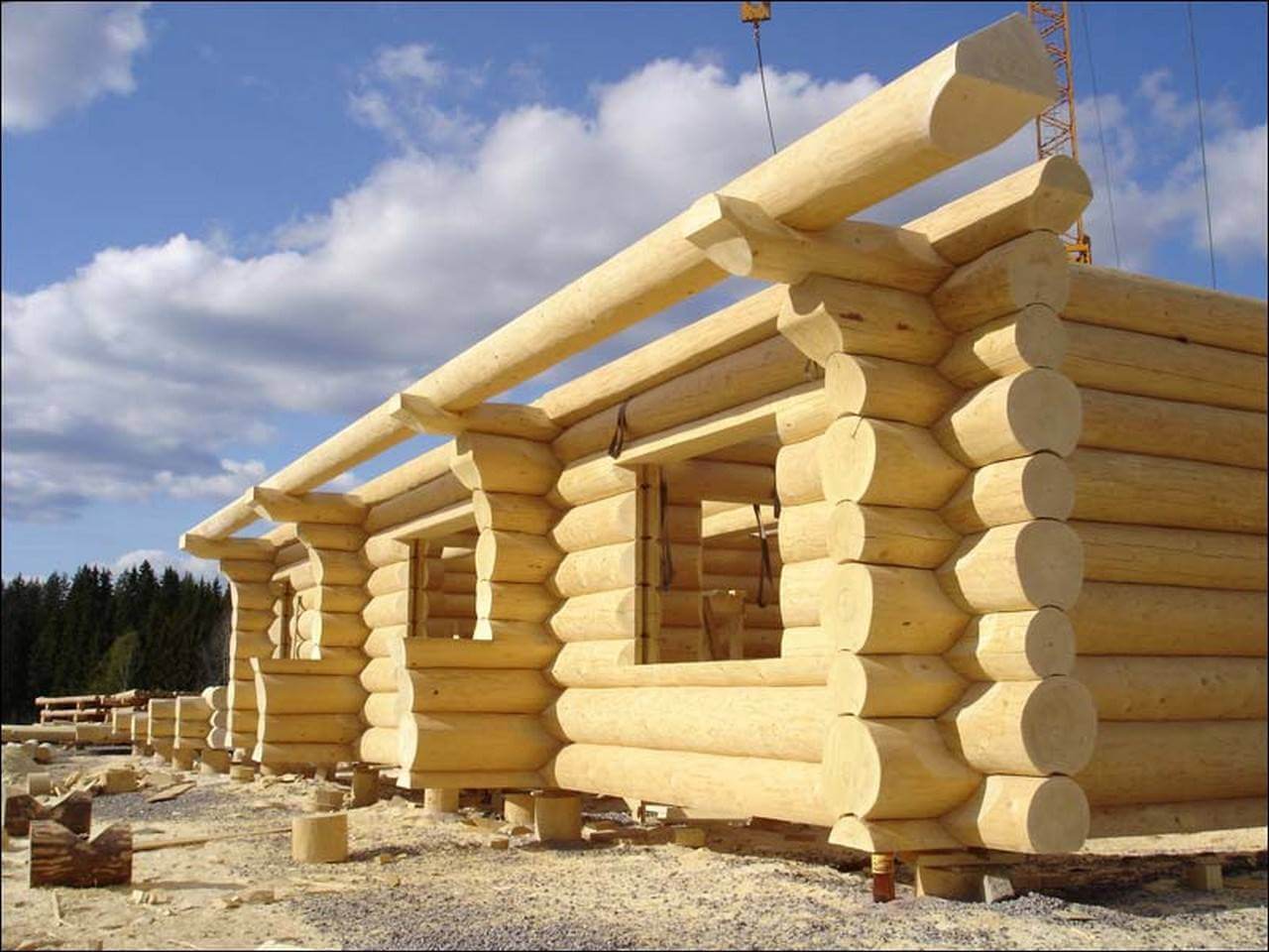 Строительство деревянного сооружения